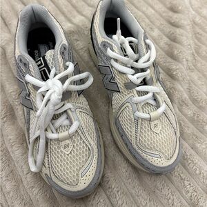 New Balance White and Gray Sneakers